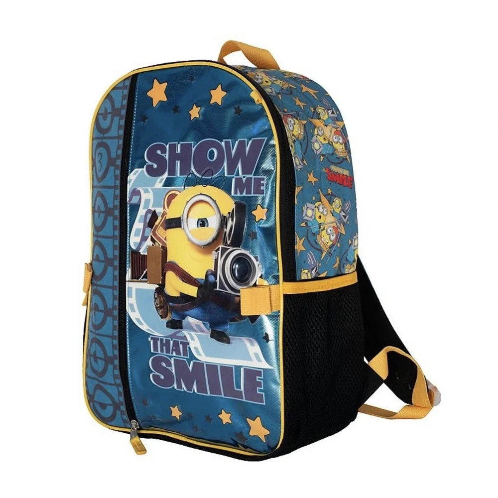 Despicable Me Minions 5 Piece Backpack Set/Lunch Bag/Case/carabiner/Key Chain